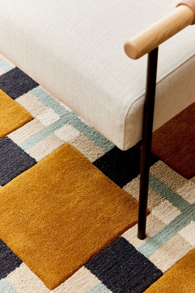 LAYERED X Evelina Kroon Ochre Fields Wool Rug #1