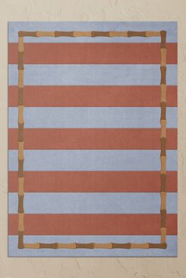 LAYERED X Alice Crawley Bamboo Stripe Wool Rug