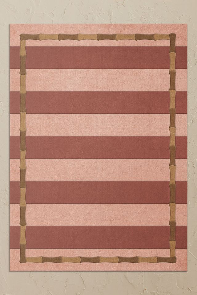 LAYERED X Alice Crawley Bamboo Stripe Wool Rug #1
