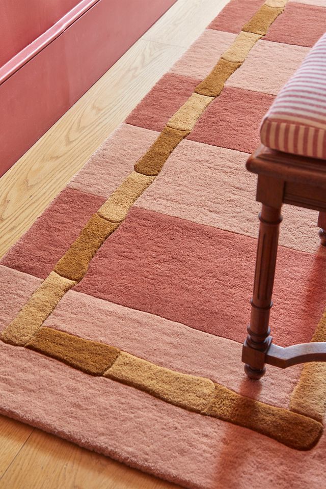 LAYERED X Alice Crawley Bamboo Stripe Wool Rug #2