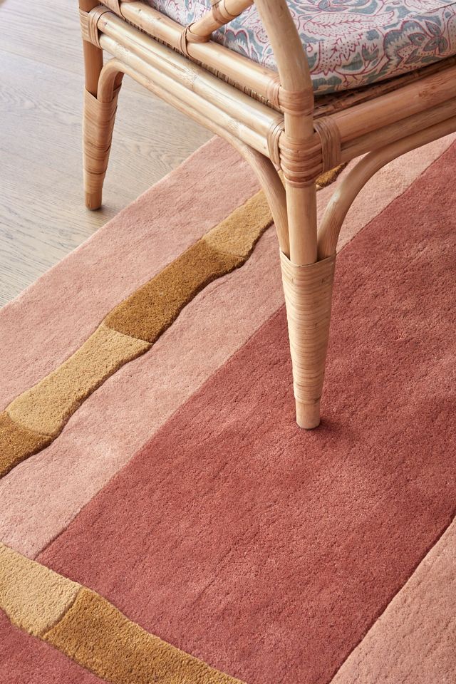 LAYERED X Alice Crawley Bamboo Stripe Wool Rug #3