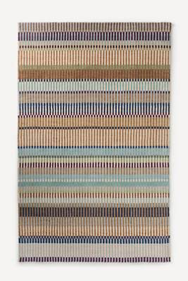 Anthropologie Brooke Tufted Wool Striped Rug