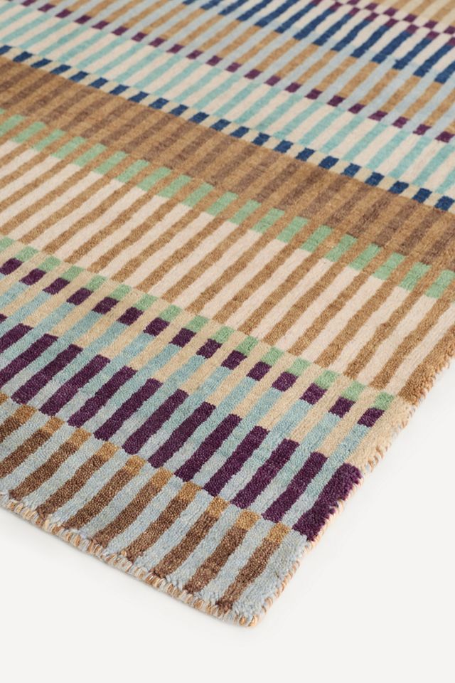 Brooke Tufted Wool Striped Rug #1
