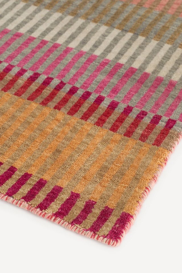 Brooke Tufted Wool Striped Rug #1