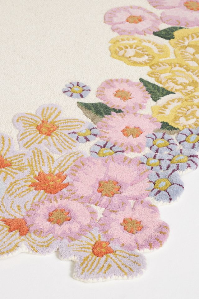 Josephine Hand-Tufted Wool Flower Rug #1