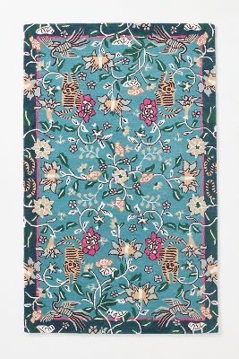 ANTHROPOLOGIE MILLIE TIGER HAND-TUFTED WOOL RUG 