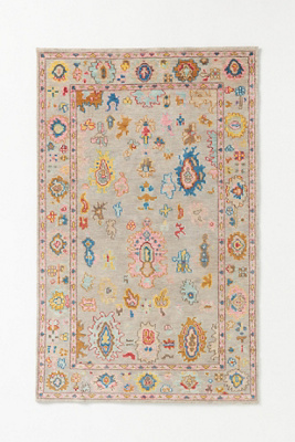 Anthropologie Hand-knotted Wool Persian-inspired Rug