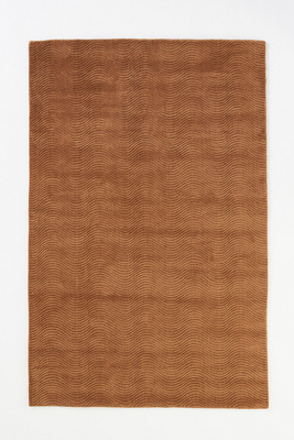 Anthropologie Hand-tufted Wool Contour Rug