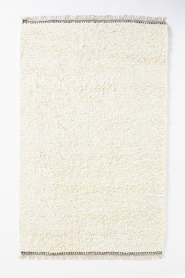 Anthropologie Hand-knotted Wool Shag Neo Rug
