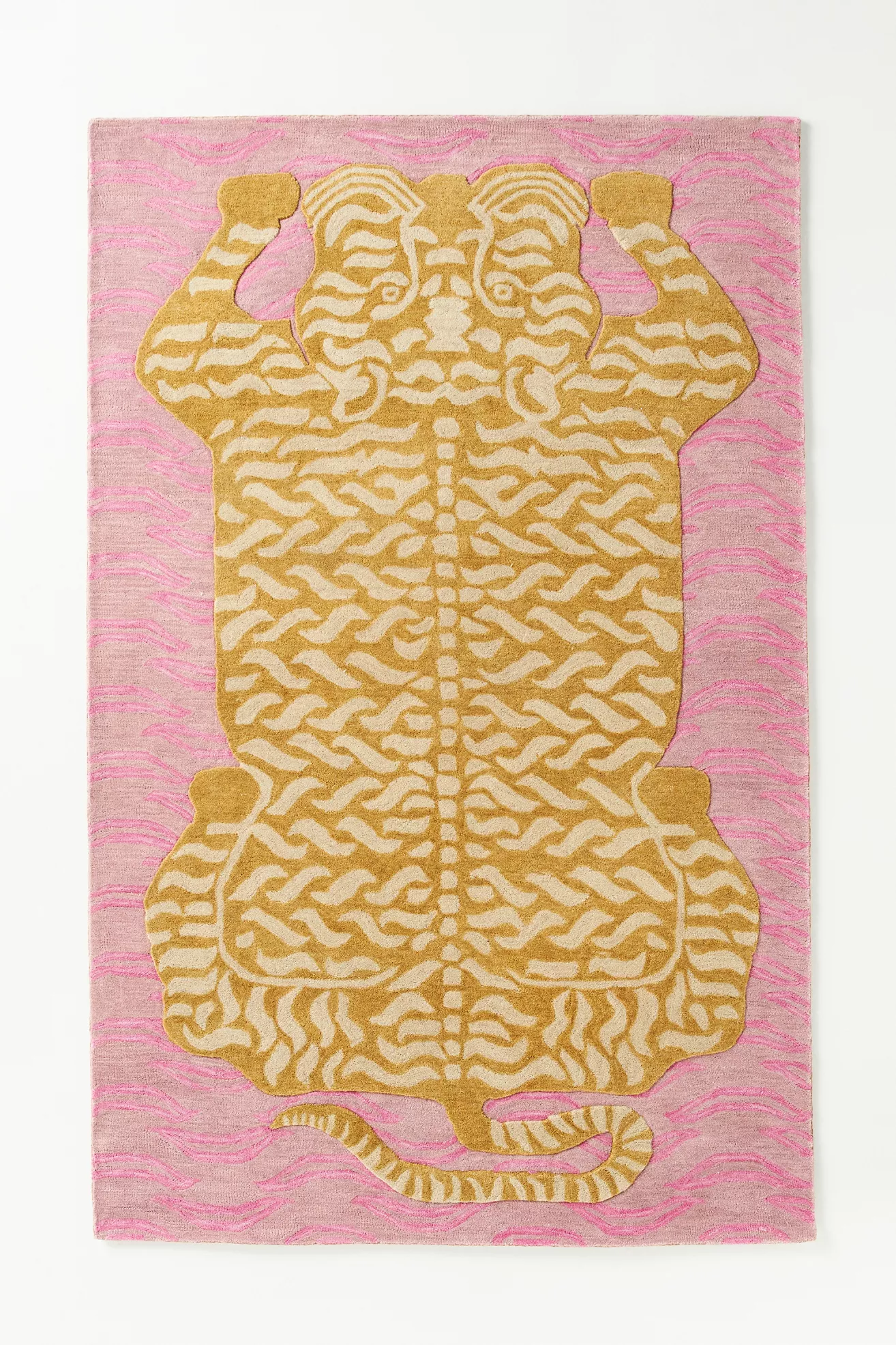 Hand Tufted 100% Wool Tiger Rug - thumbnail 3