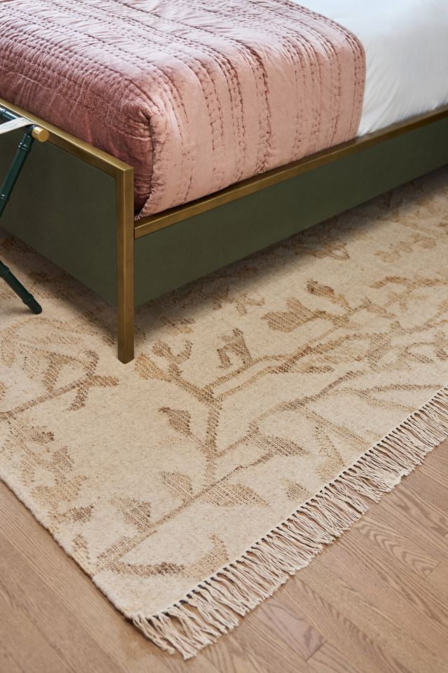 Wool & Jute Blend Flatwoven Neutral Rug #7