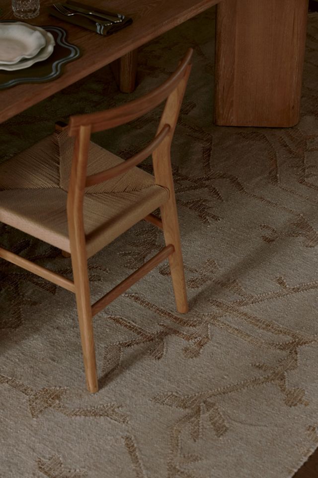 Wool & Jute Blend Flatwoven Neutral Rug #4