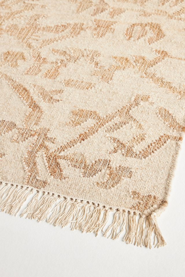 Wool & Jute Blend Flatwoven Neutral Rug #1