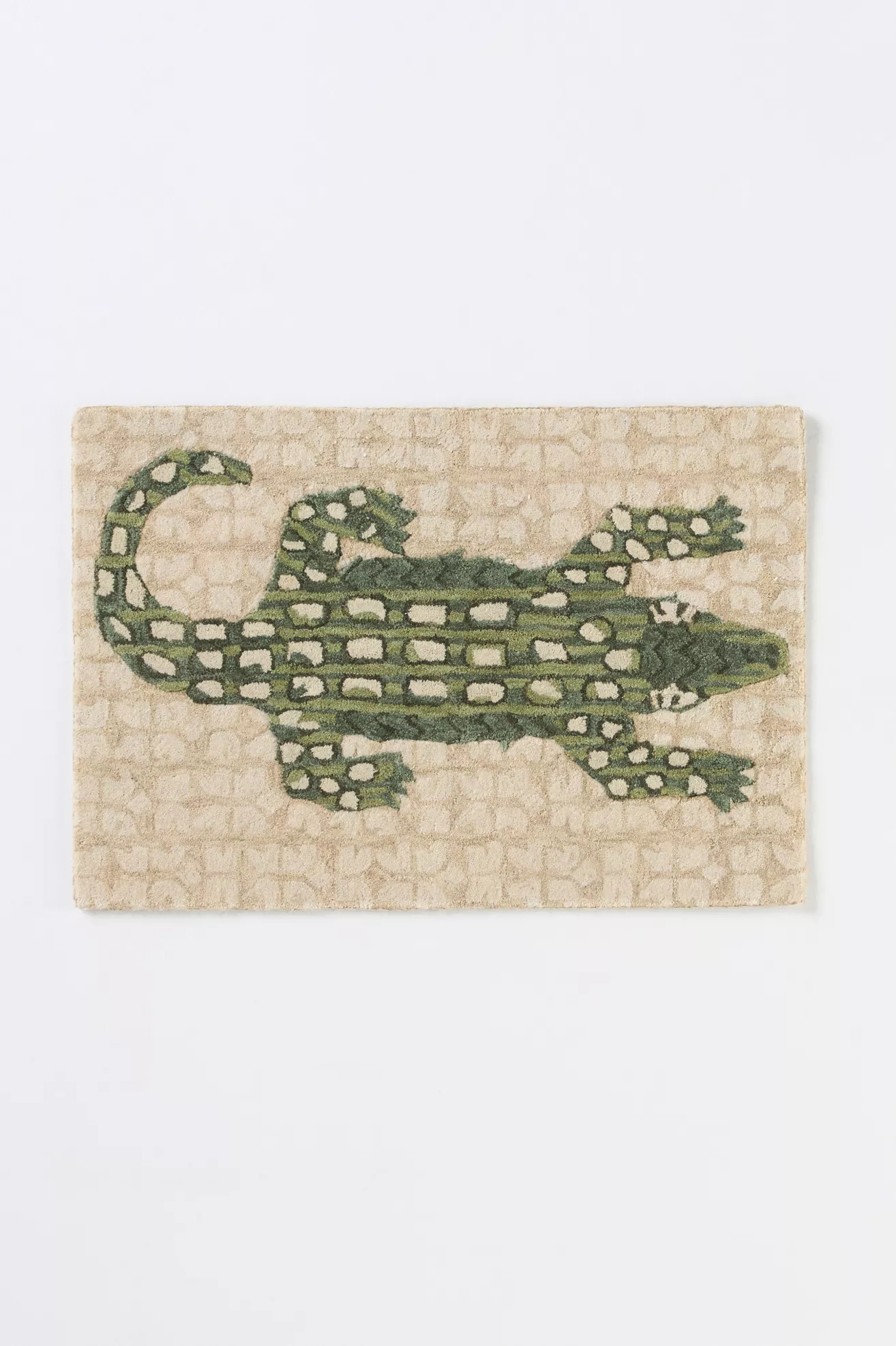 Hand Tufted 100% Wool Alligator Rug - thumbnail 4