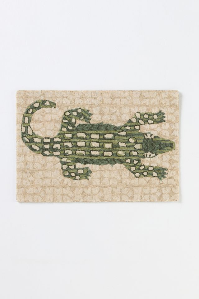 Wool Tufted Alligator Rug #3