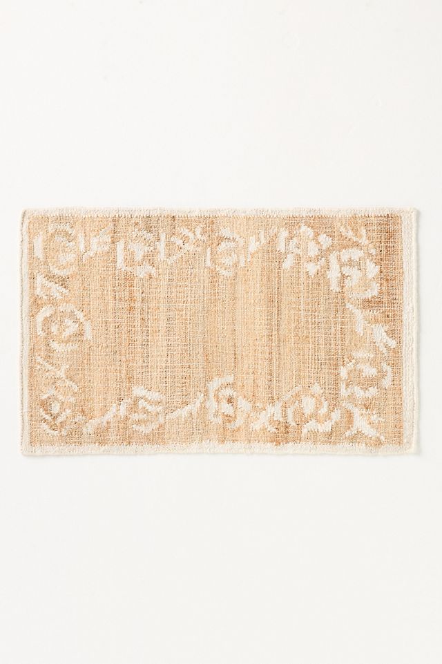 Jute Flatwoven Floral-Border Rug #2
