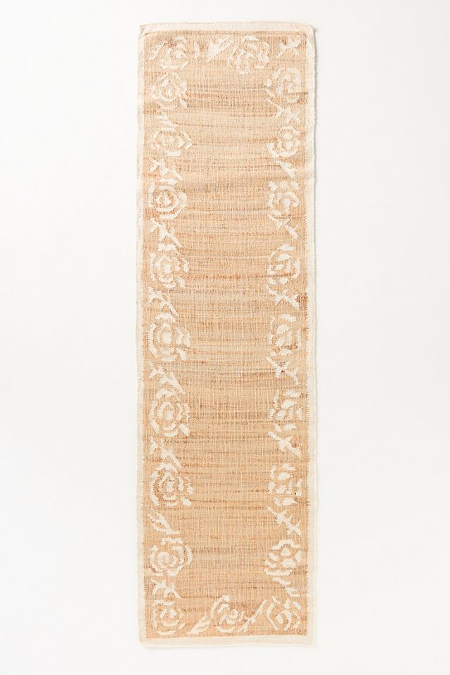 Jute Flatwoven Floral-Border Rug #3
