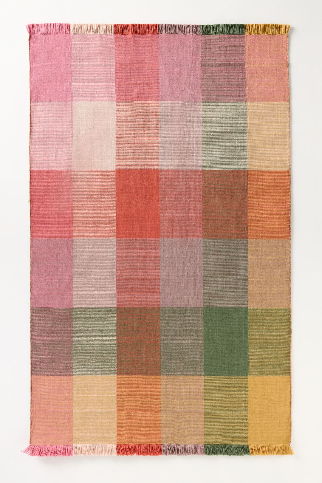 Fringed Indoor/Outdoor Rug - Pink, 2’ X 3’