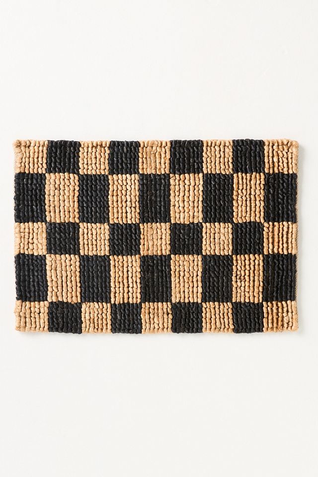 Looped Jute Checkered Rug #2
