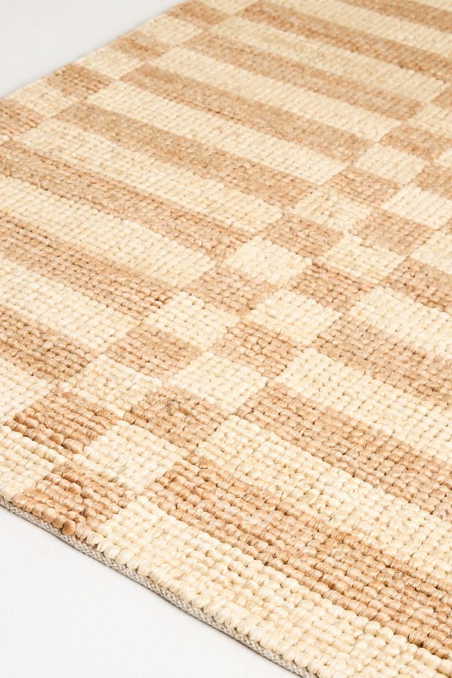 Polina Looped Jute Checkered Rug #1