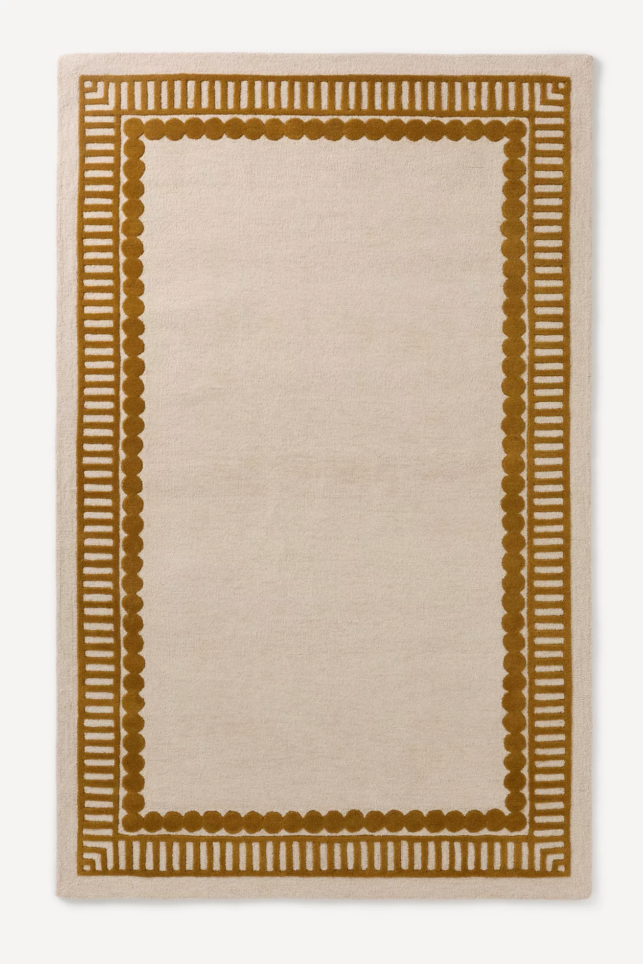 Hayden Tufted Wool Geometric Border Rug - thumbnail 2