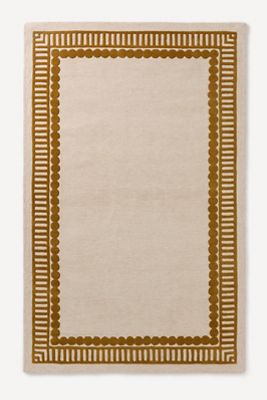 Hayden Tufted Wool Geometric Border Rug