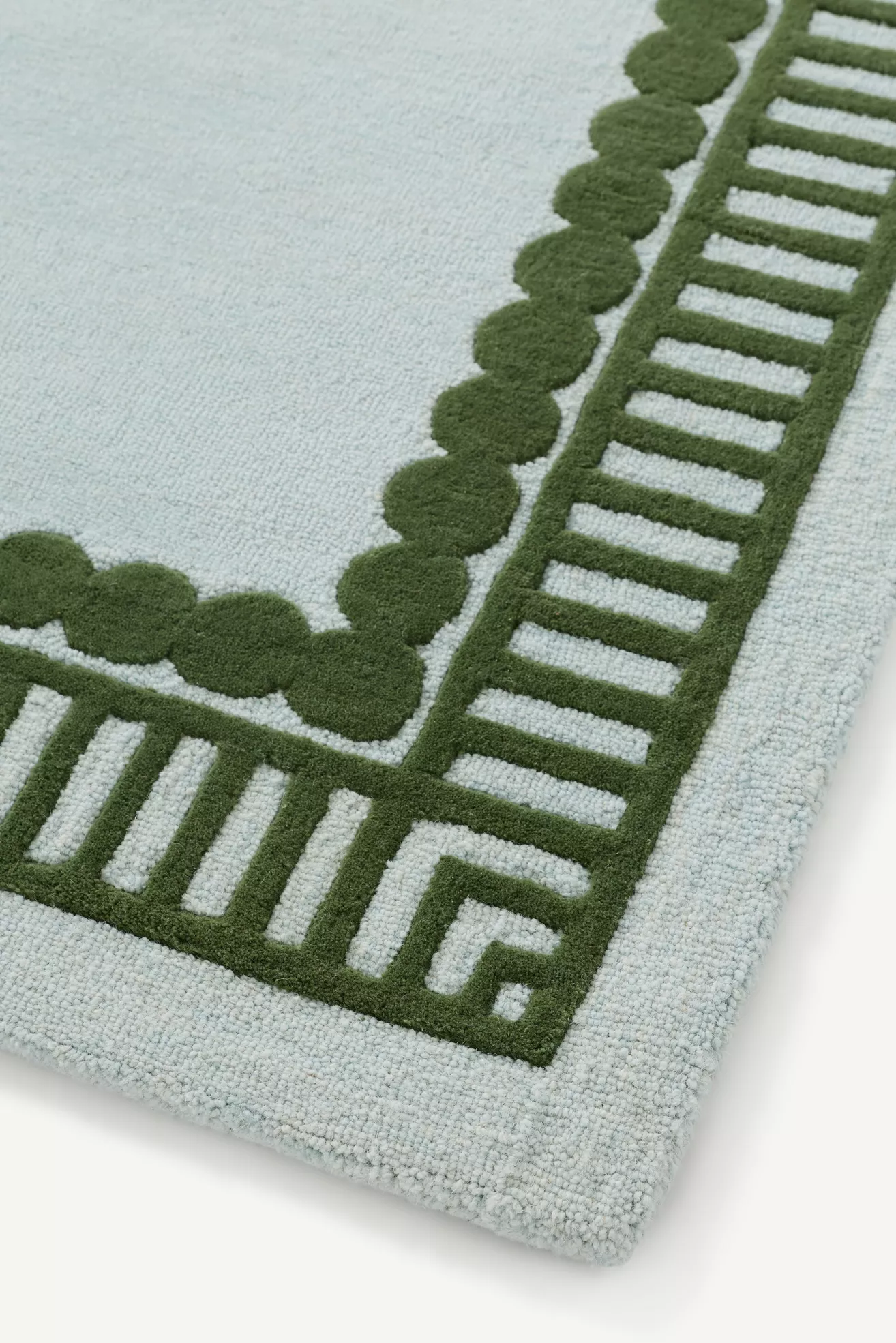 Hayden Tufted Wool Geometric Border Rug - thumbnail 5