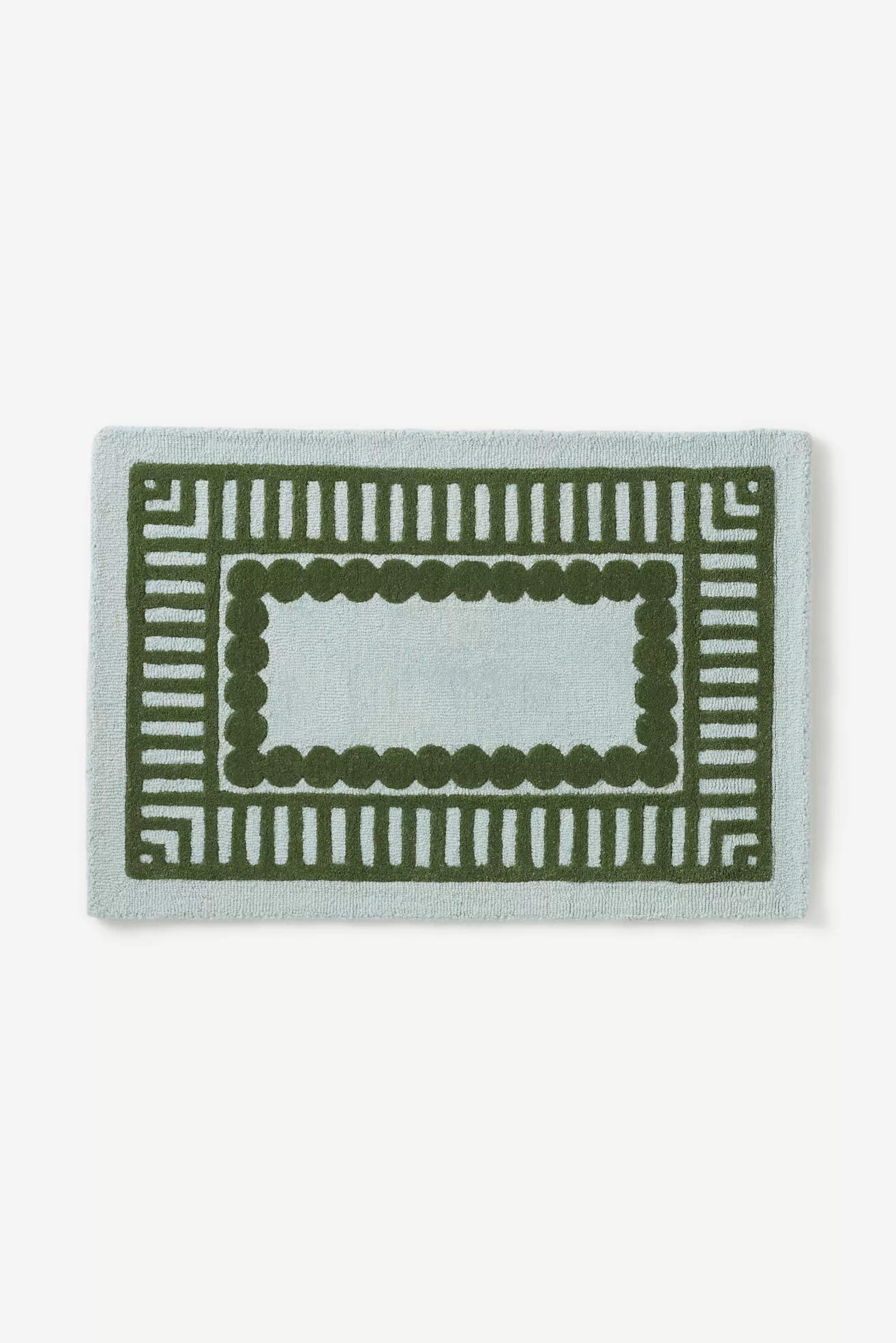 Hayden Tufted Wool Geometric Border Rug - thumbnail 6