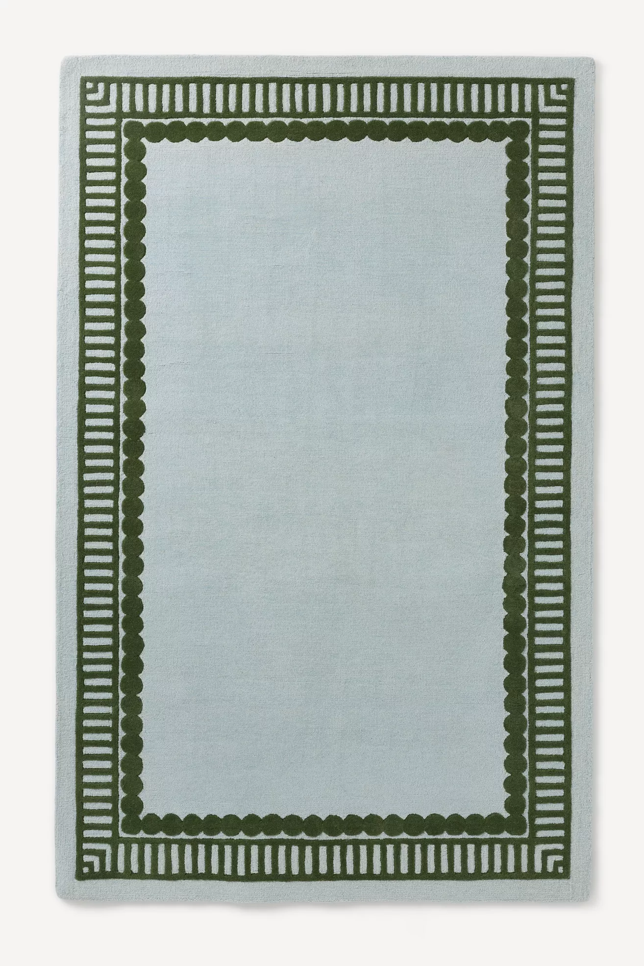Hayden Tufted Wool Geometric Border Rug - thumbnail 4