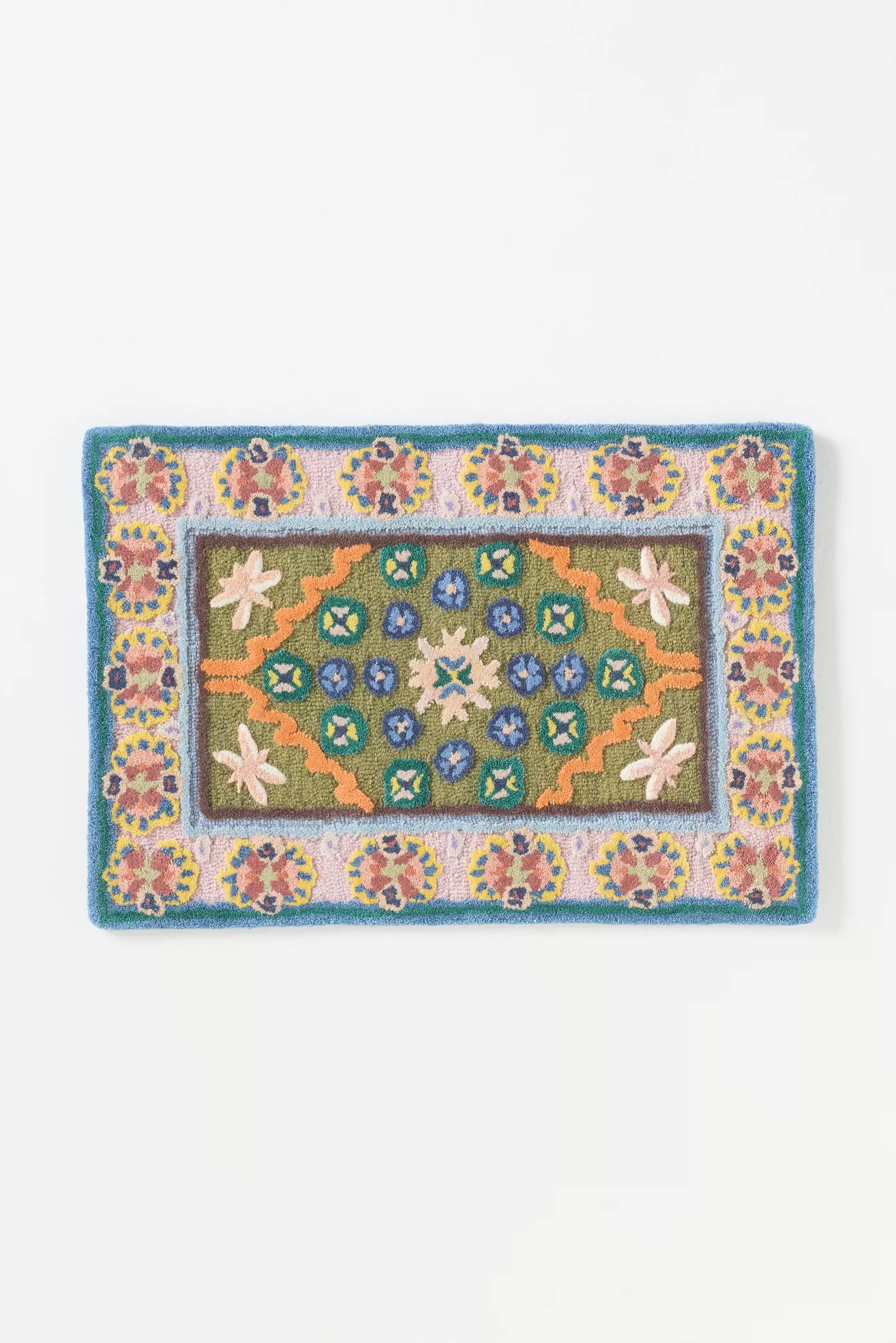 Annora Hand Tufted 100% Wool Dragonfly Border Rug - thumbnail 3