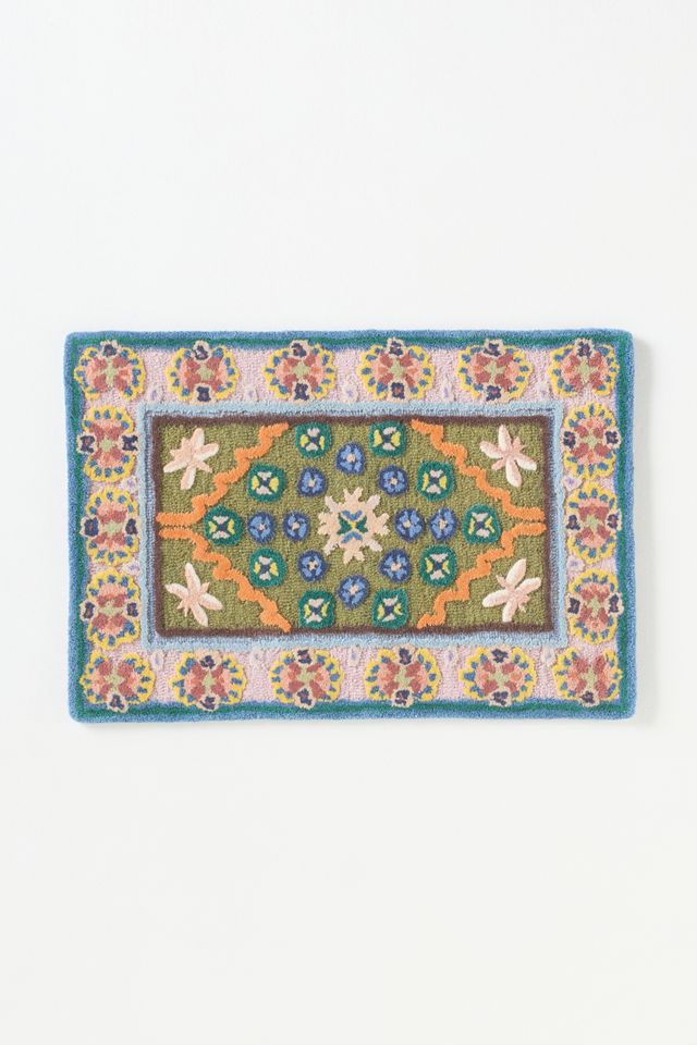 Annora Hand-Tufted Wool Dragonfly Border Rug #2