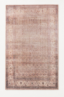 Anthropologie Melissa Printed Easy-care Persian-inspired Rug In Brown