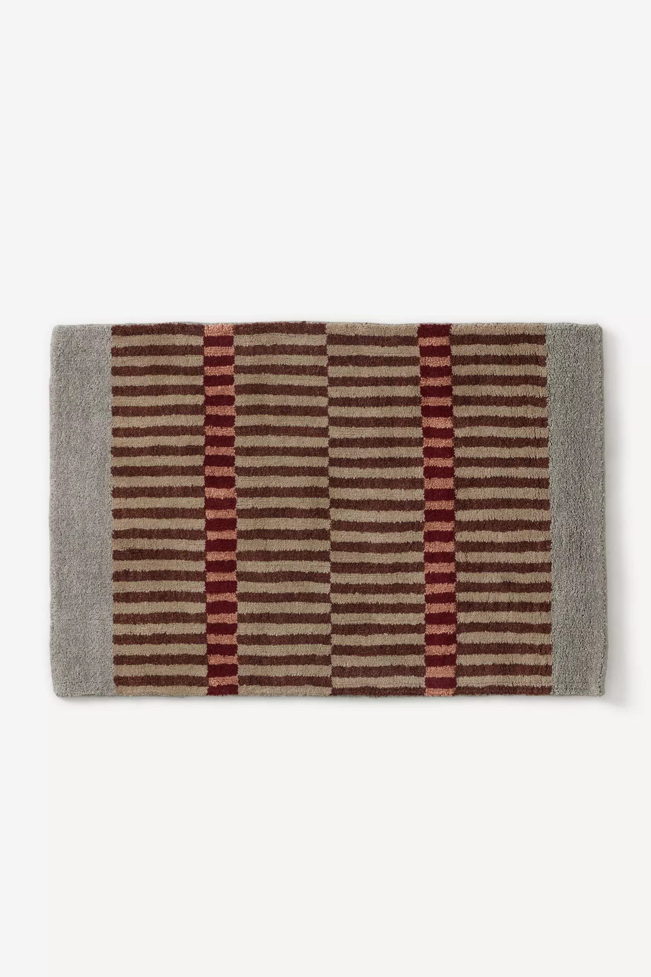 Hand-Loomed Wool & Jute Blend Geometric Striped Rug - thumbnail 9