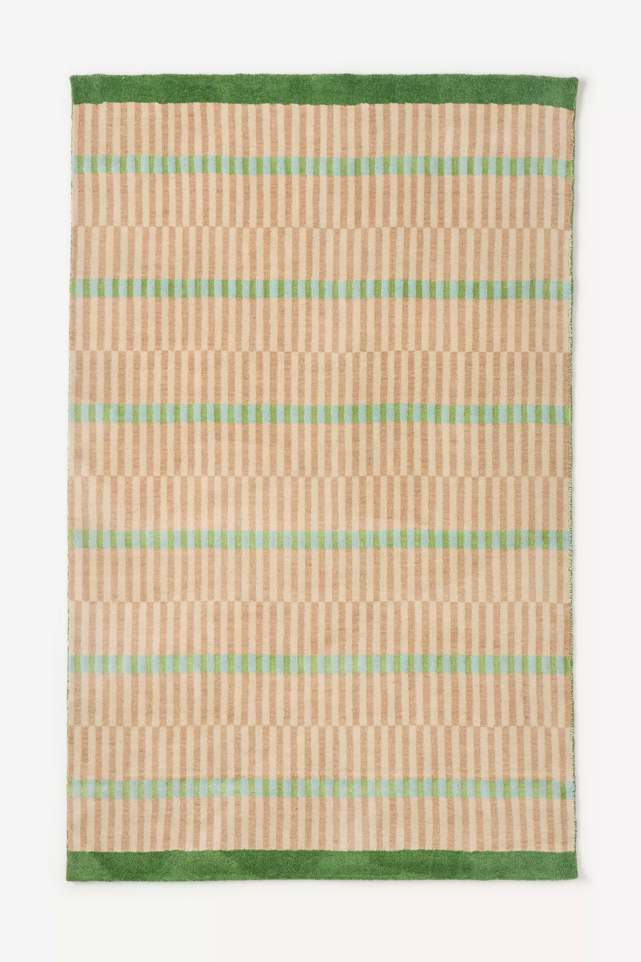 Hand-Loomed Wool & Jute Blend Geometric Striped Rug - thumbnail 5