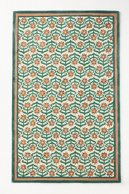 Printed Goods Tufted Wool Floral Rug