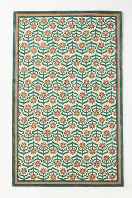 Printed Goods Tufted Wool Floral Rug