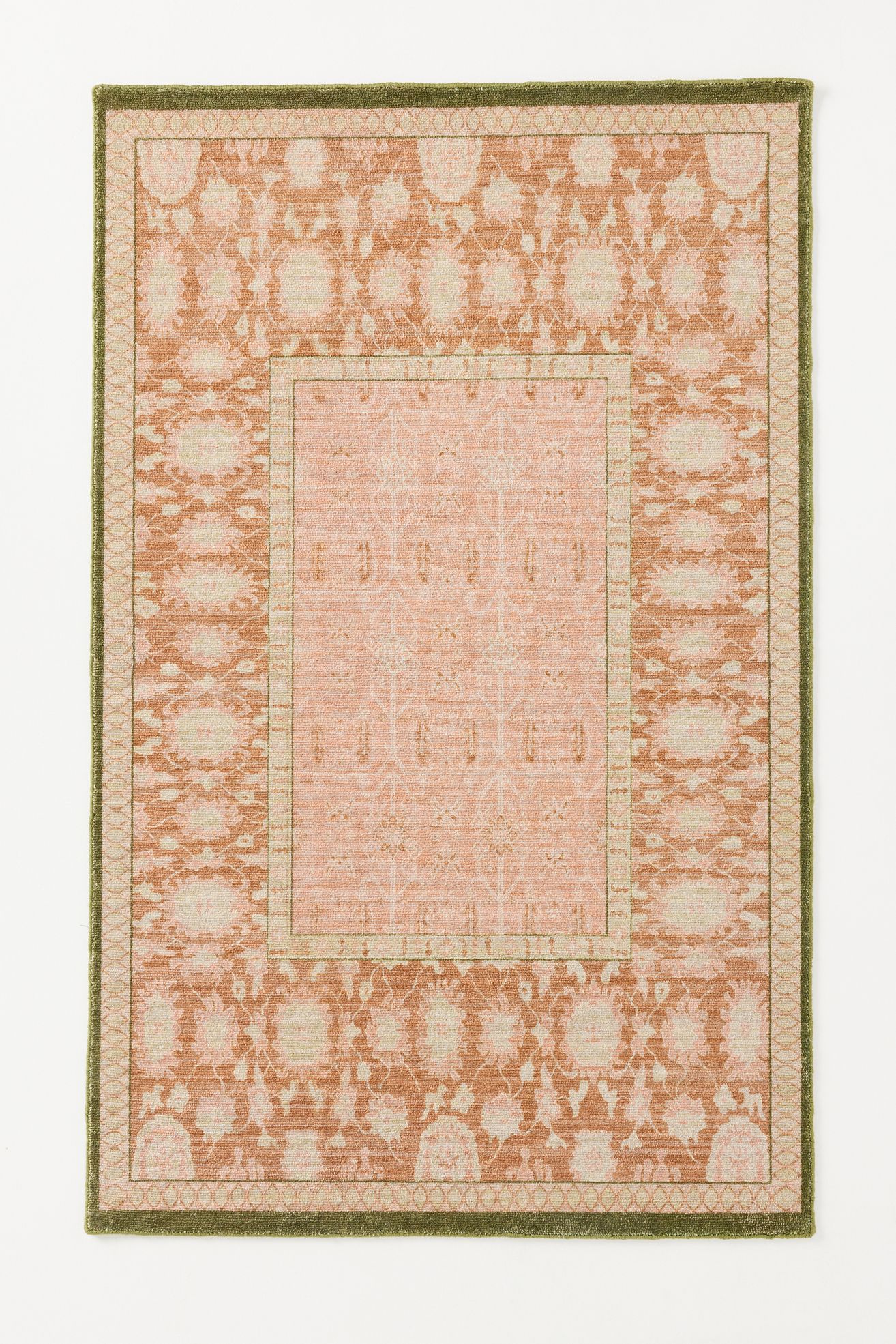 Ulla Printed Easy-Care Persian-Inspired Rug - Brown, 2.5’ X 9’