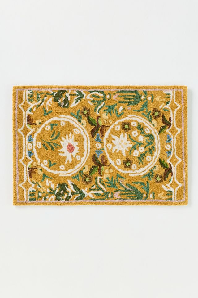 MINDTHEGAP Edelweiss Hand Tufted 100% Wool Floral Rug #2