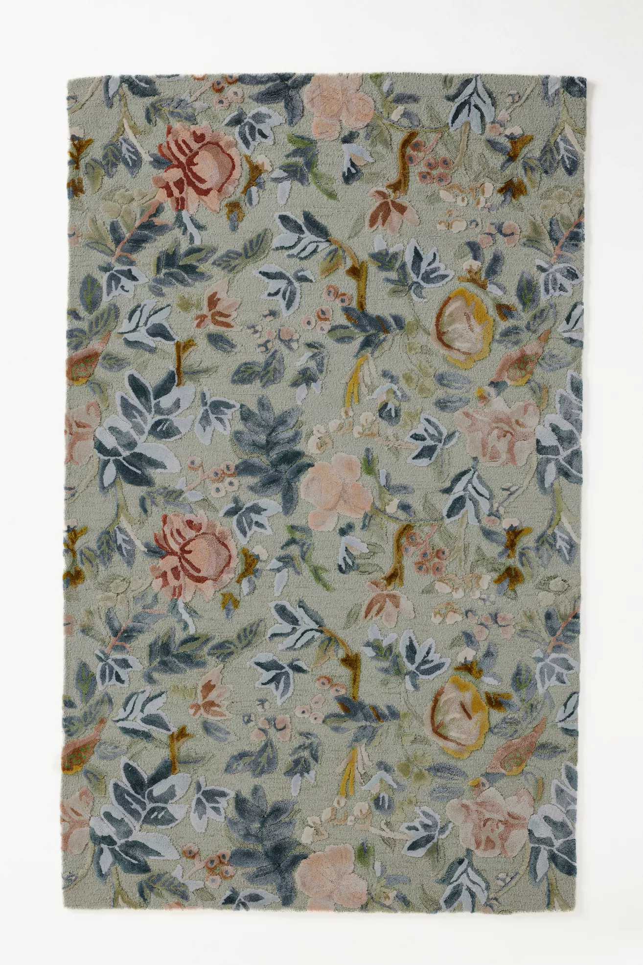 Seren Hand Tufted Wool Blend Painterly Floral Rug - thumbnail 2