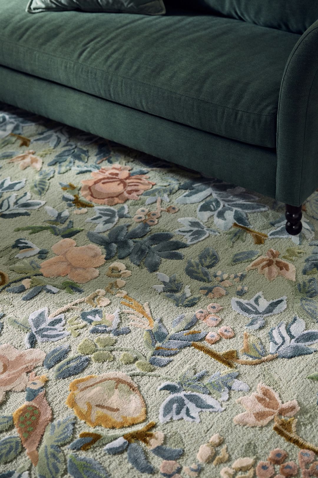 Seren Hand Tufted Wool Blend Painterly Floral Rug - Seren, 2.5’ X 9’