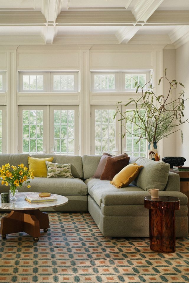 Hand-Knotted Geometric Wool Rug #2
