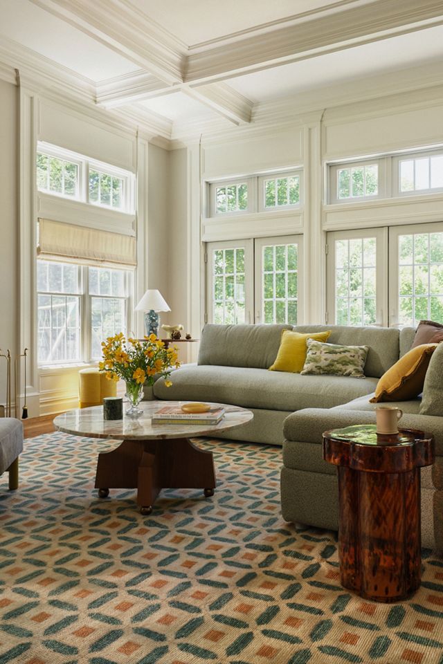 Hand-Knotted Geometric Wool Rug #3