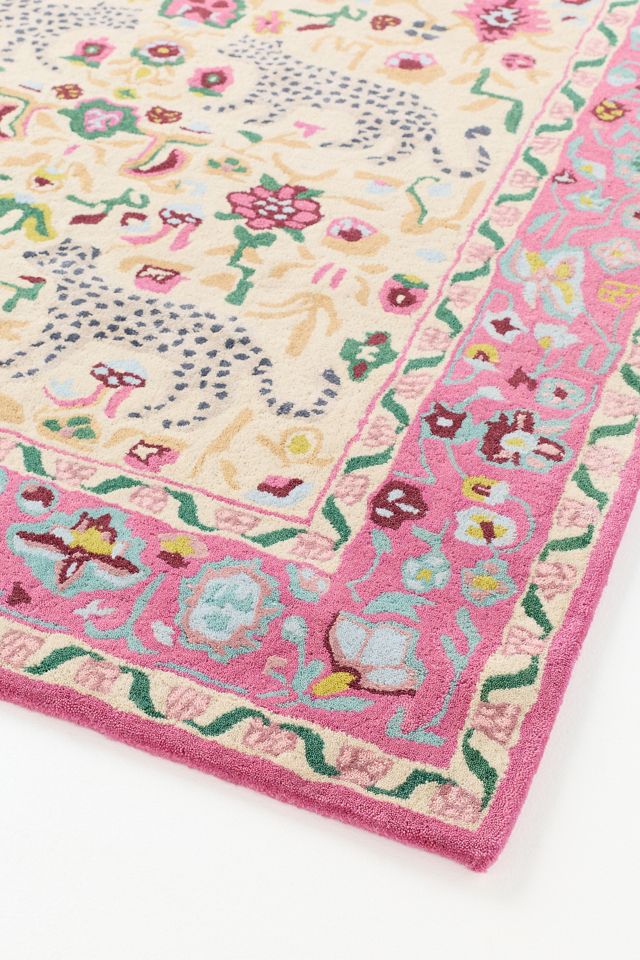 Parcie Hand Tufted Wool Blend Leopards Rug #2