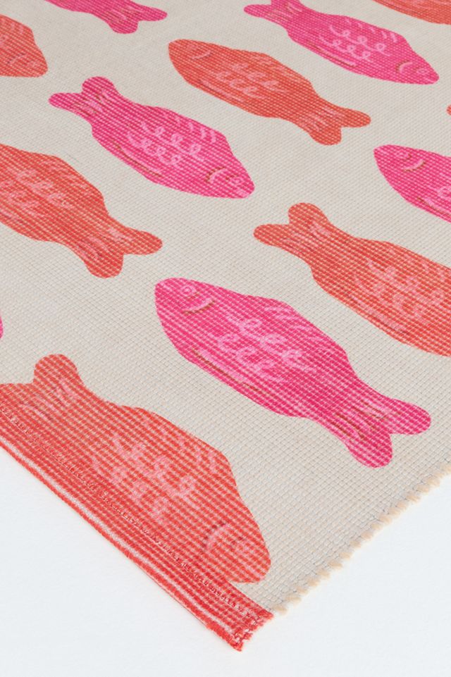 Maeve Candy Fish Indoor/Outdoor Flatwoven Printed Rug #1