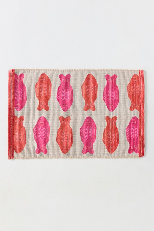 Maeve Candy Fish Indoor/Outdoor Flatwoven Printed Rug #2