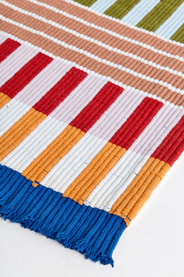 Brighton Indoor/Outdoor Flatwoven Striped Rug #1