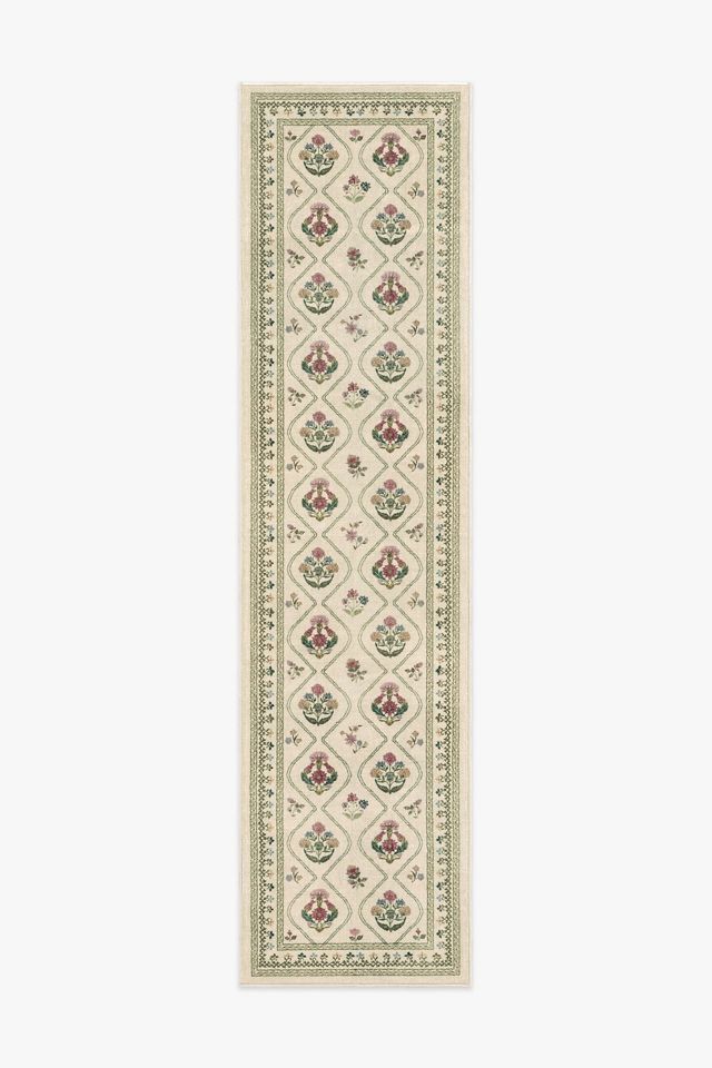Ruggable Washable Trellis Floral Olivia Rug