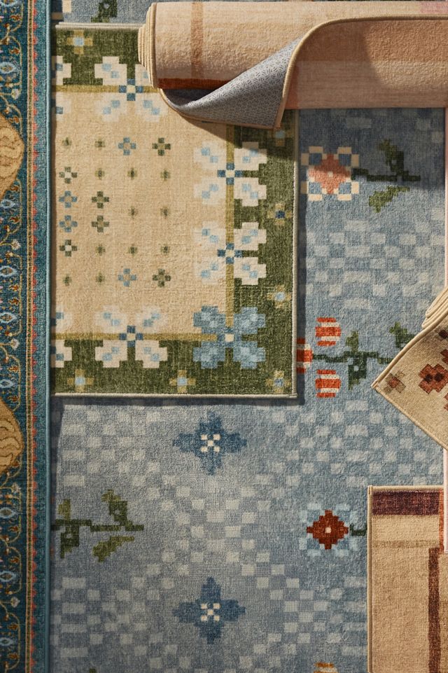 Ruggable Washable Scandi-Floral Clove Rug #5
