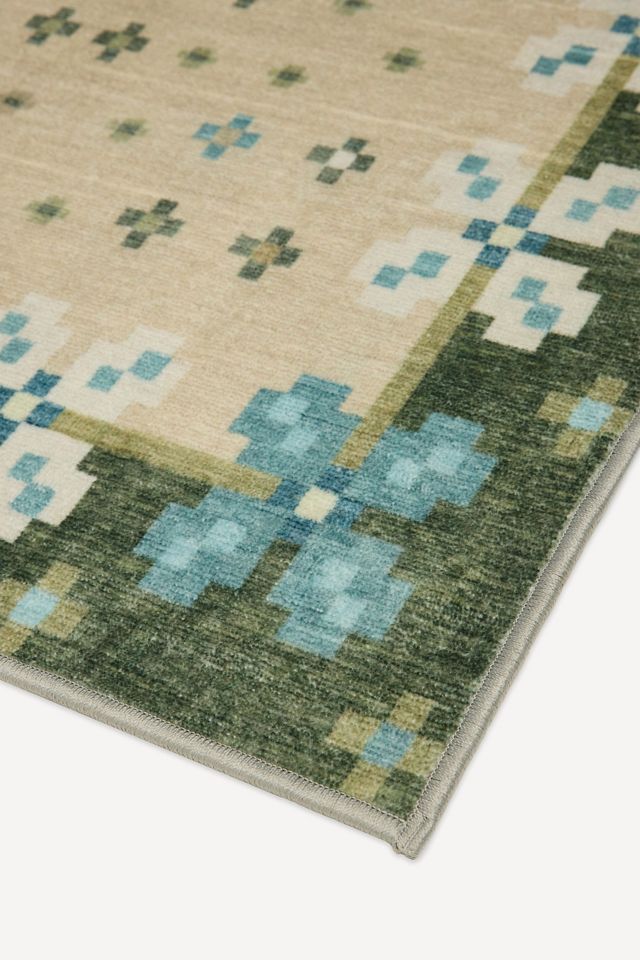 Ruggable Washable Scandi-Floral Clove Rug #6