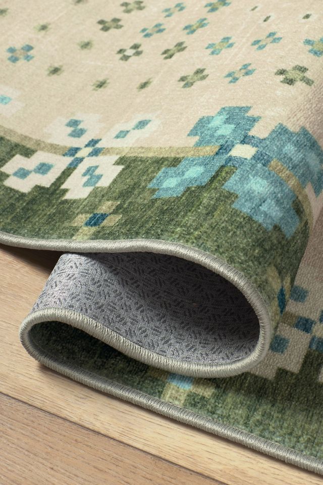 Ruggable Washable Scandi-Floral Clove Rug #7